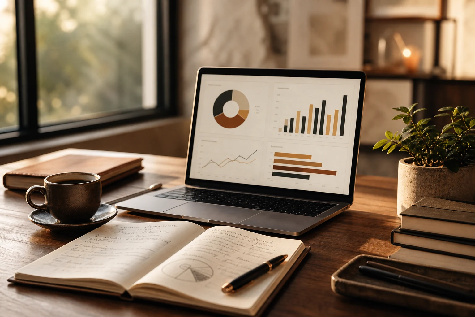 Strategy workspace with analytics