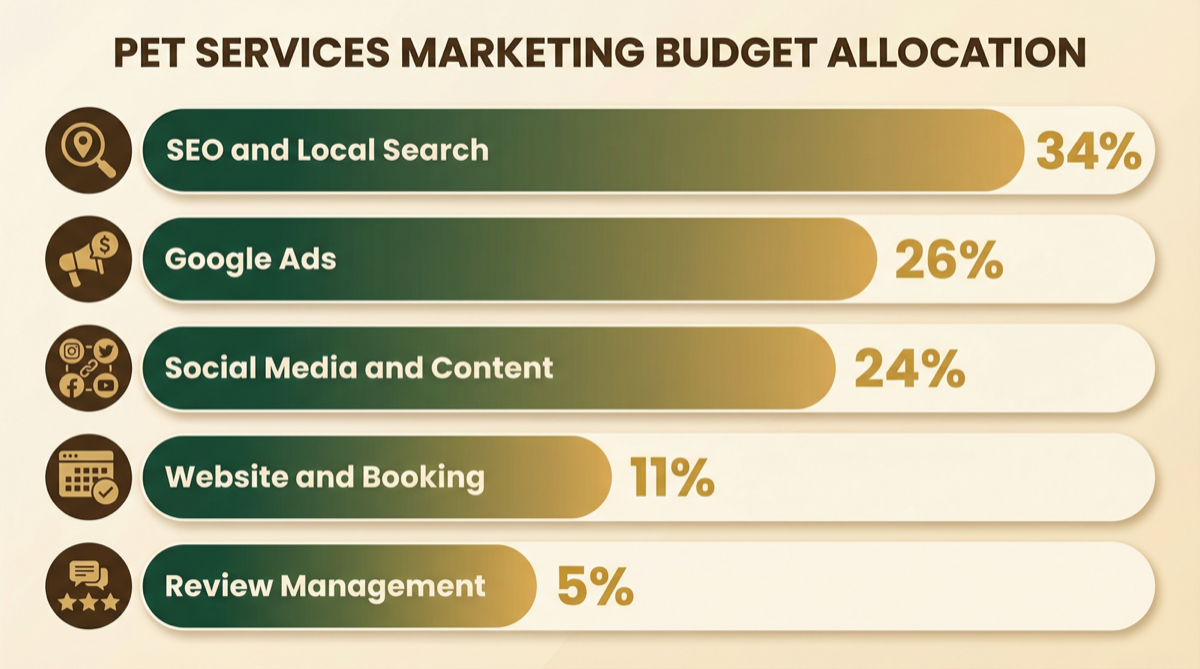 Pet services marketing budget allocation