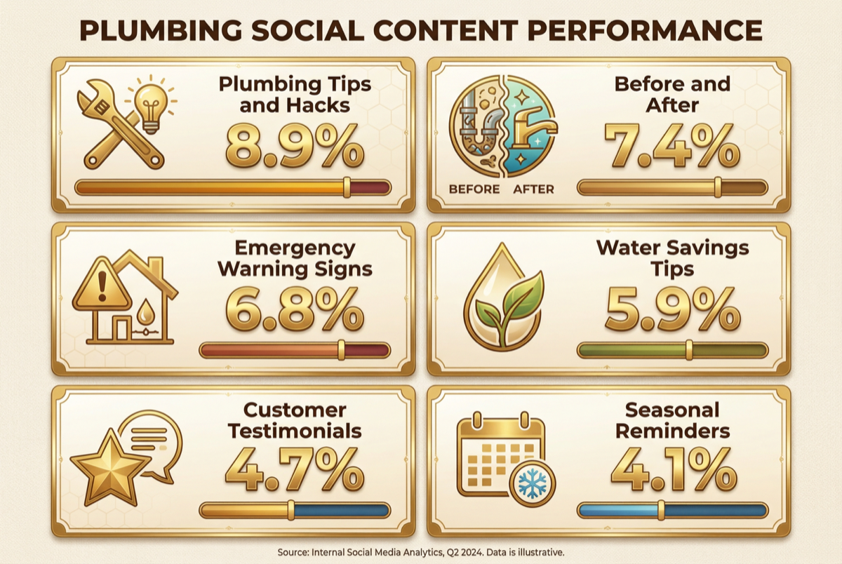 Plumbing social media content performance