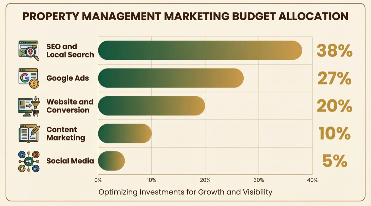 Property management marketing budget allocation