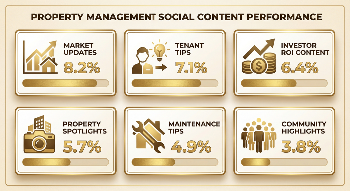 Property management social media content performance